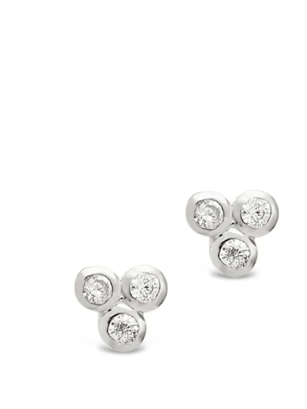 Never-Worn Dainty Sterling Silver Bezel Stud Earrings from Sterling Forever